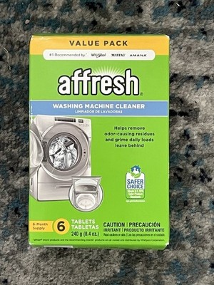 Affresh W10501250 Washing Machine Cleaner, 6 Tablets Antibacterial Fresh.