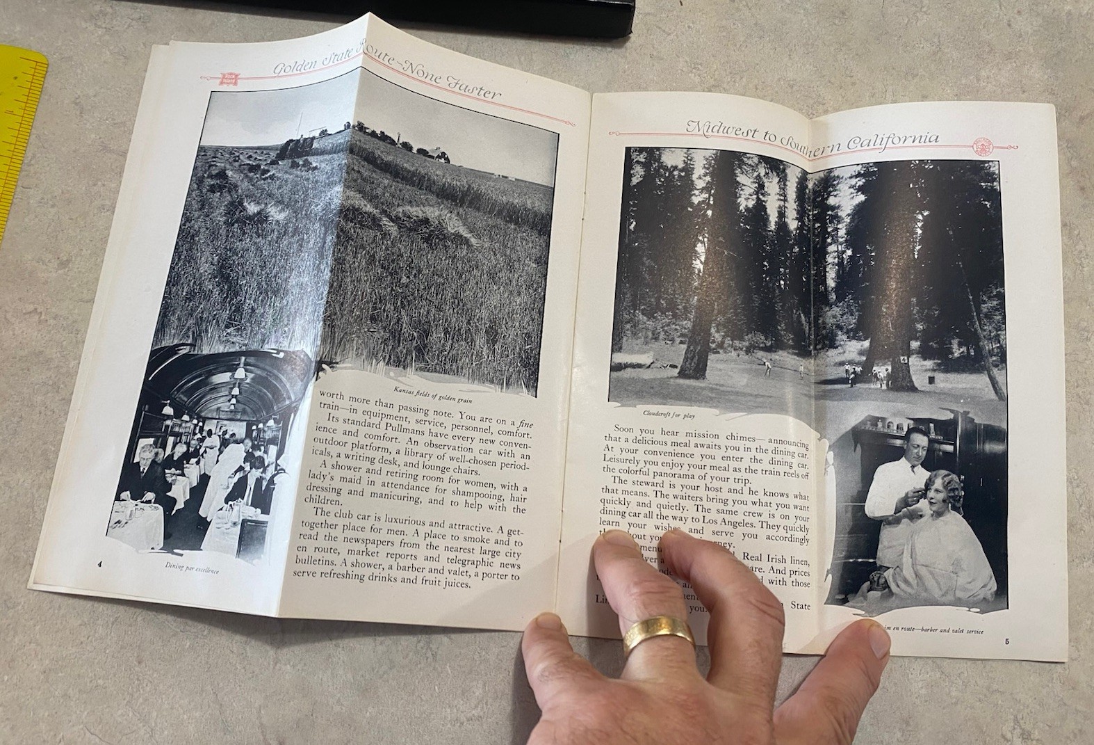 1927 Rock Island Southern Pacific Golden State Route / California Brochure Train