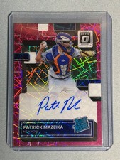 2022 Donruss Optic Rated Rookie Auto Pink Velocity Patrick Mazeika Mets 38/99