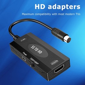 For Sega Saturn Console HD Adapter SS to HDMI-compatible Converter w/ USB Cable