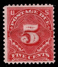 US SCOTT J33, 1894-5, MH, DEEP CLARET, CV $ 300