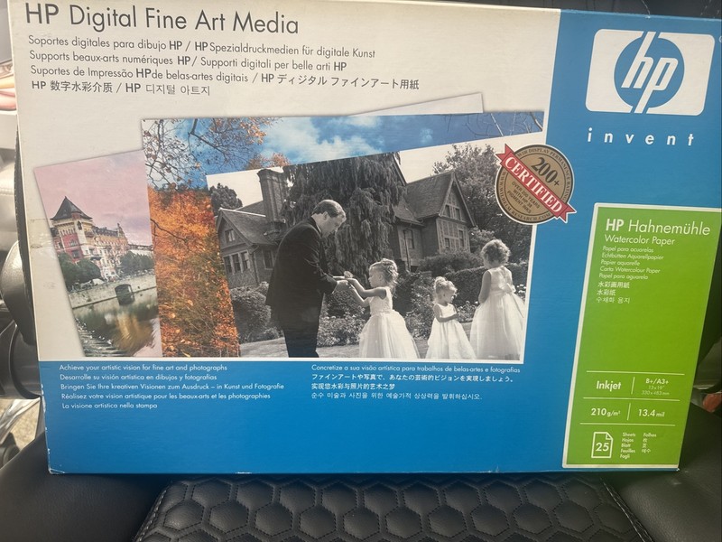 HP Digital Fine Art Media Watercolor Paper 13x19 25sheets 210g 13.4mil