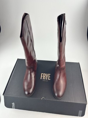 Frye Melissa Button knee-high riding boots in a dark brown leather W 9.5
