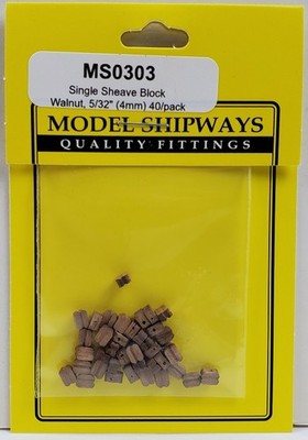 (X) Model Expo MS0303 - Blöcke, einfach, Walnuss, 4,0 mm, 40 Stück - Neu