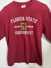 Vintage Florida State Seminoles College Football T Shirt Mens Med. Red FSU 90s
