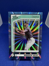 2024 Panini Donruss Carolina Blue Laser Rated Prospect #145 Roderick Arias /249