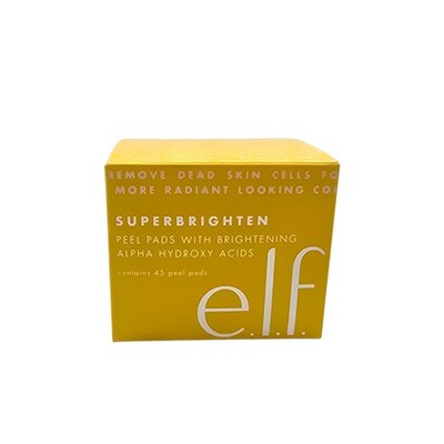 e.l.f. SuperBrighten Peel Pads with Alpha Hydroxy Acids for Face 45 Count New