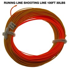 Shooting Line - Running Linie 100ft / 30lbs 2farbig mit 2 Schlaufen Flugschnur