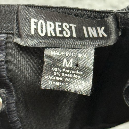 Forest Ink Corset Top Womens Medium Black Widow Web Embroidered Lace Back - Picture 3 of 7