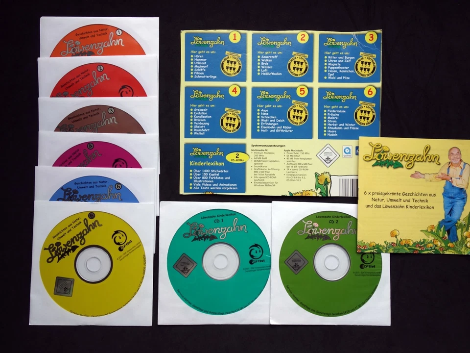 Löwenzahn Jubiläums Geburtstags-Paket PC Spiele Lexikon Peter Lustig - 8 CD-ROM