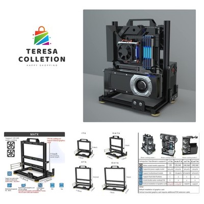 PC Creative Assembly Frame  Bench，Open Air Frame Case, DIY Computer Motherboa...