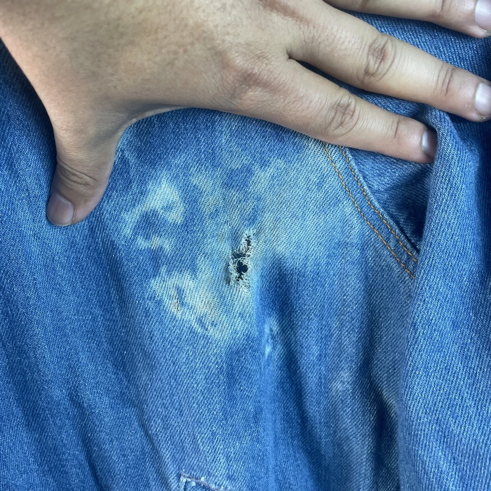 Винтажный 1980-х размер средний женщин Levi's джинсовой ткани вельвет Duster пальто синий Y2K - Изображение 2 из 4