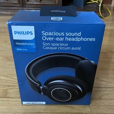 Phillips Spacious Sound Over Ear Headphones 9000 Series Black New