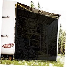 RV Awning Side Shade Screen 9'x 7' Breathabe Mesh Sunshade for 9  x 7  Black