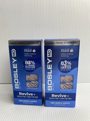 Bosley MD Revive Plus Densifying Foam for Men 2 Month Supply Lot of 2