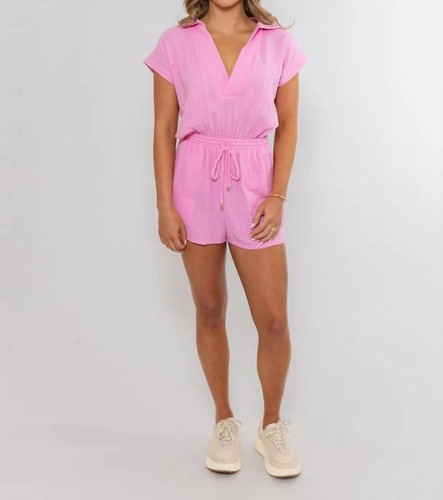 Karlie solid gauze v-neck keyhole back romper size S - 第 2/3 張圖片