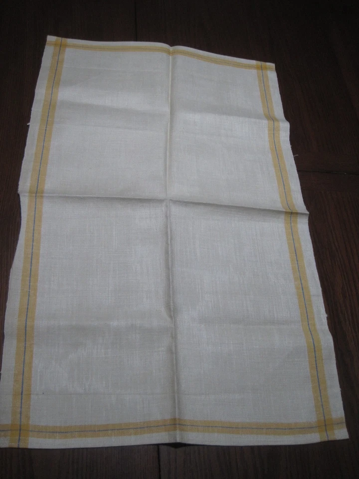 Juego de 3 vasos de toalla de té de cocina mezcla de algodón blanco roto sin usar Foto 2 de 4