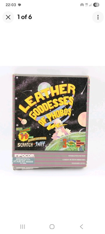 Leather Goddesses Of Phobos Atari ST Game w/ 3D Glasses Scratch & Sniff