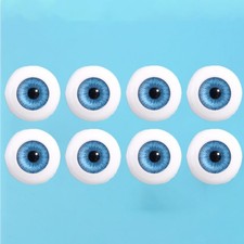 4pairs 20mm Half Round Acrylic Eyes For 20"-22" Reborn Baby Dolls DIY Eyes Kits