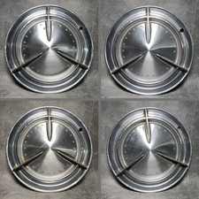 Set Of 4 1960 Pontiac Spinner Hubcaps 14 Bonneville Set Of 4 1960 Pontiac Spinner Hubcaps 14 Bonneville