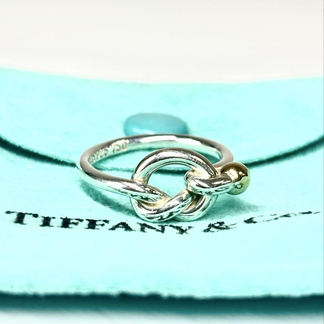 TIFFANY & Co. Love Knot Ring Silver 925 18K Size 11 w/Box Used | eBay