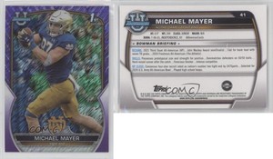 2022 Bowman U Chrome Purple Shimmer Refractor Michael Mayer #41