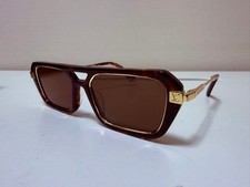 Louis Vuitton Z2596U Pilot Square Sunglasses 54mm Brown Gold New