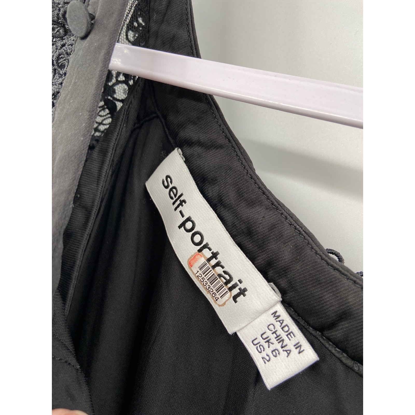 Self-portrait Solid Black Frilled One Shoulder Ju… - image 10