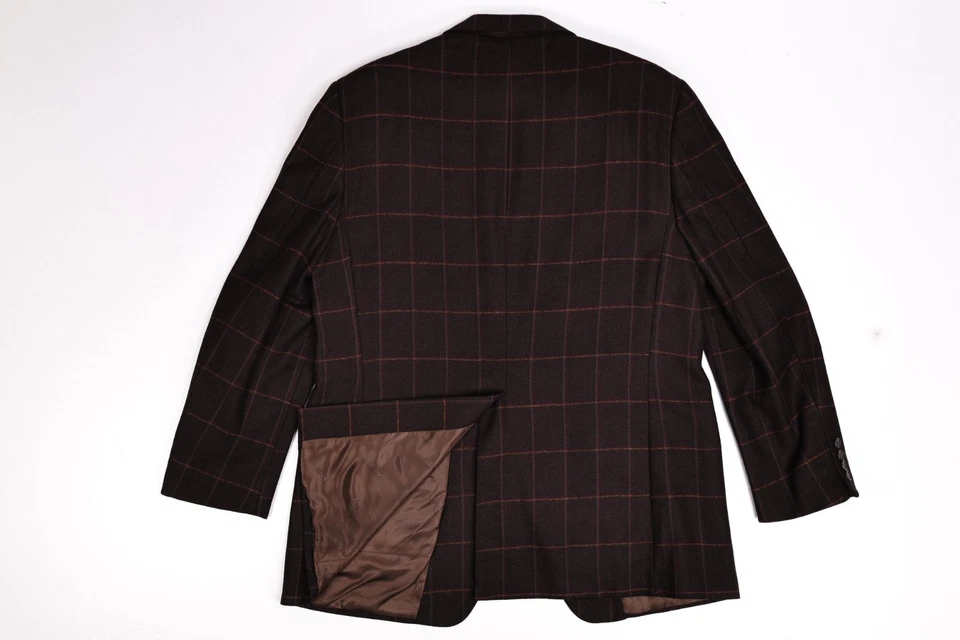 Chaqueta Blazer Vintage Aquascutum Marrón Tweed Espiga Ventana 42 R Foto 3 de 4