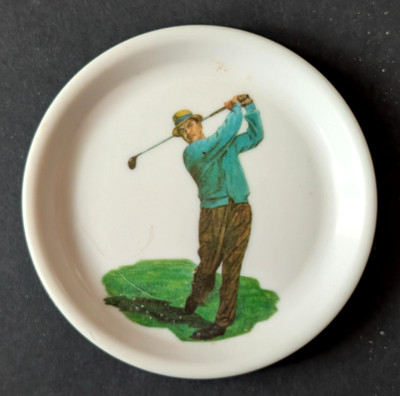 vtg - SAM SNEAD - Beverage coaster - Wilson golf ball - PGA Tour - Dish tray