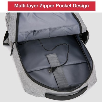 15.6-Inch Laptop Computer And Tablet Backpack Large Capacity Multi-Pocket QVBD