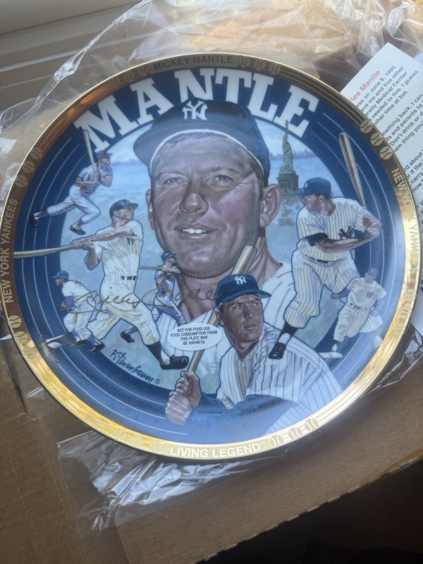 Mickey Mantle Plate Sports Impressions 