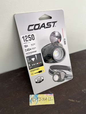 Coast FL86R Headlamp 1250 Lumen Rechargeable LED Flashlight Camping Focusing
