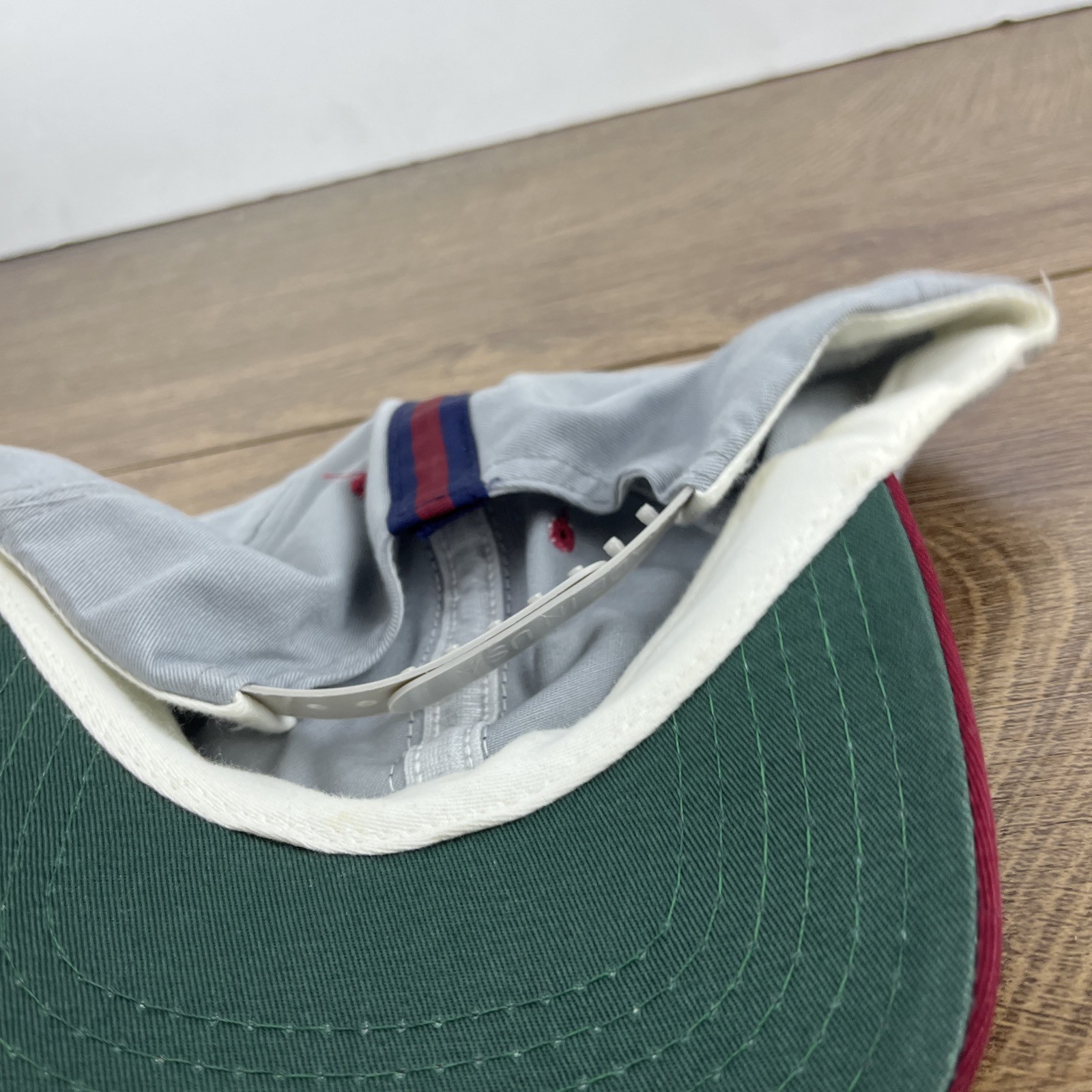 Gray Red Snapback Hat Athletic Adjustable Gray Ad… - image 11