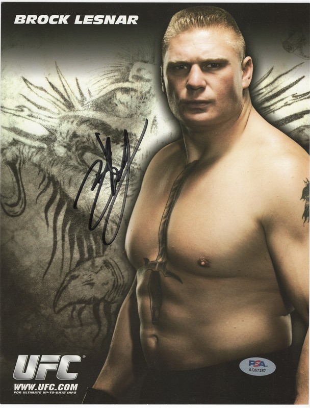 BROCK LESNER Autographed 8.5x11 Print PSA/DNA UFC MMA