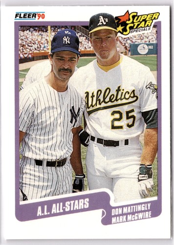 Don Mattingly, Mark McGwire #638 1990 Fleer All Stars card