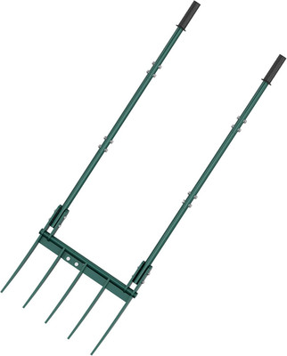 Heavy Duty Broadfork Garden Tool, 5-Tine Manual Soil Tiller for Deep Digging & T