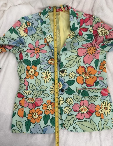 Blazer Fabulous Look para hombre talla 42 colorido estampado floral de Shinesty ligeramente usado - Imagen 11 de 19