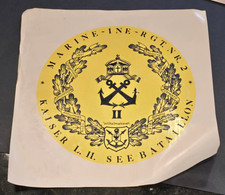 Imperial German Navy Marine Infantry Regiment 2 Vintage Decal Wilhelmshaven