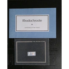 ARGENTINA RHODOCHROSITE 925 SILVER Franklin Mint 'Gemstones of the World' m 
