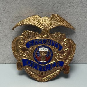 VTG Security Officer Shield Sun Badge Co Obsolete Collectible Costume