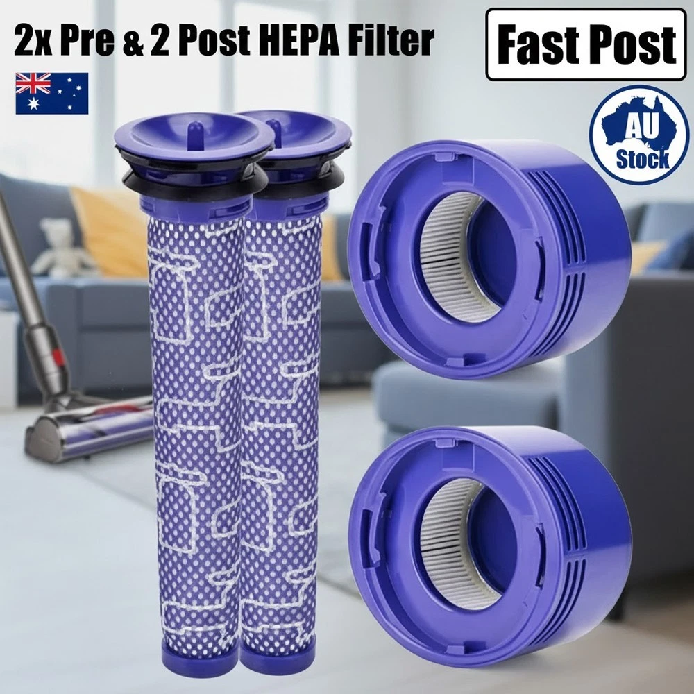 HEPA Filter 2x Pre & 2x Post For Dyson V8 V7 Animal Absolute Vacuum Replacement