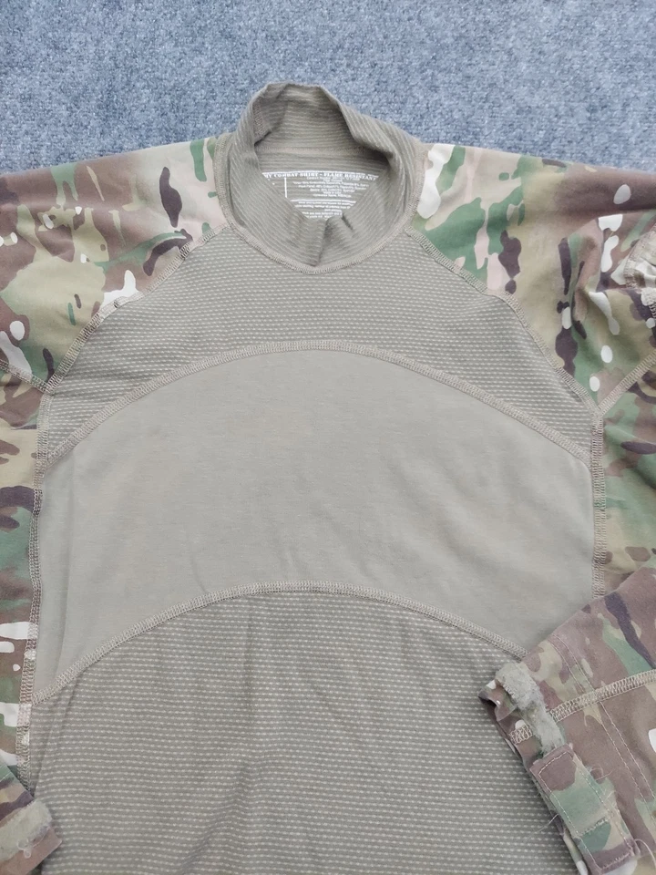 Camisa Camuflada de Combate Militar Para Hombres Mediana Parches en el Codo Marrón Verde Utilidad Exterior Foto 3 de 4