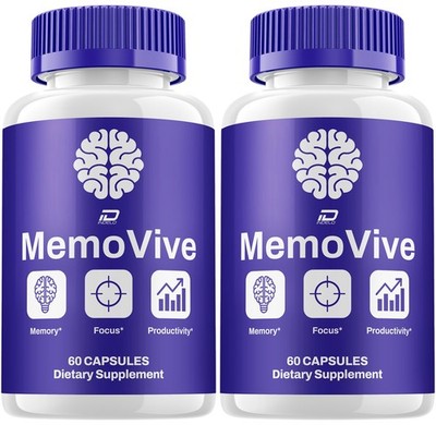 (2 Pack) Memo Vive Supplement Capsules   MemoVive Natural Blend Memory Focus