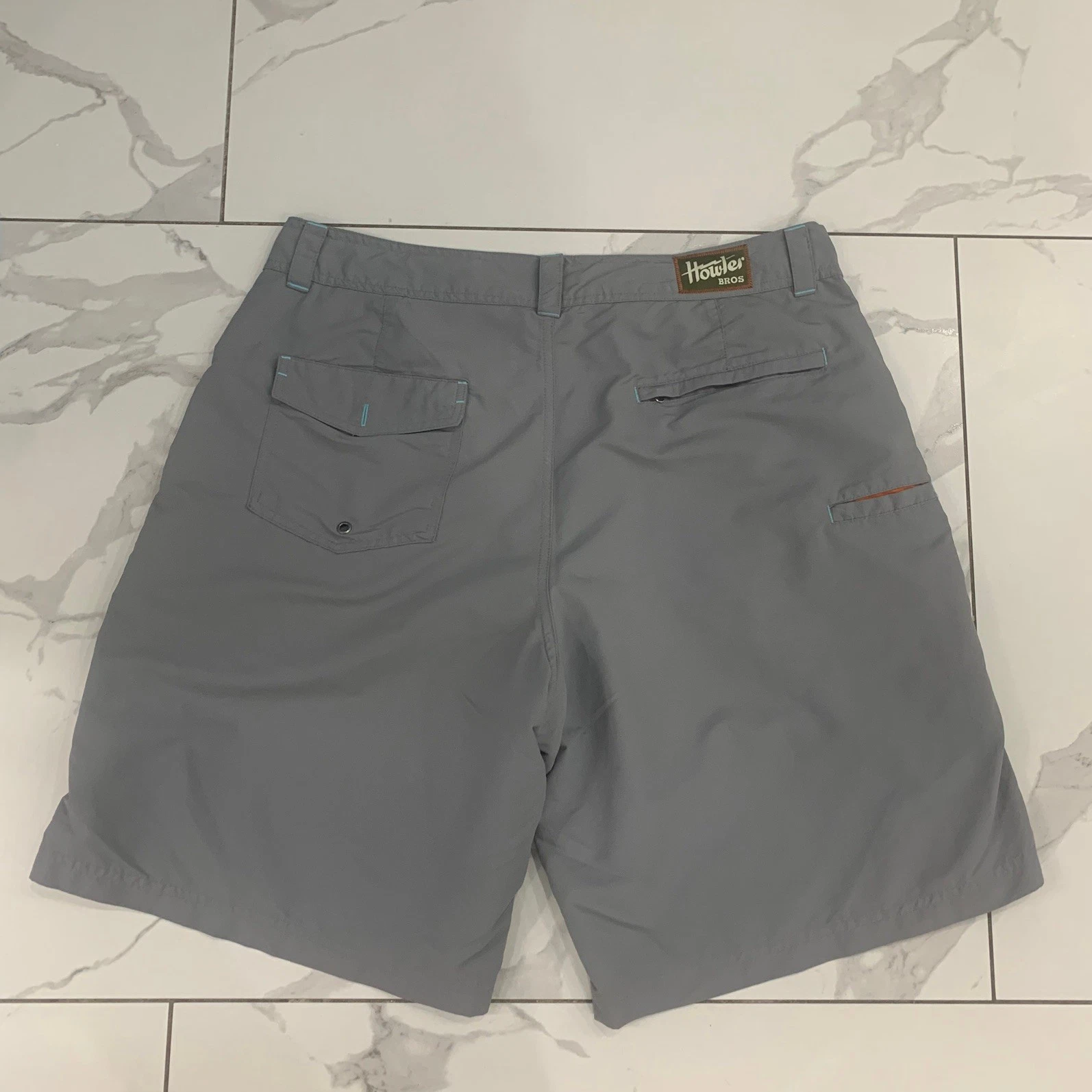 Howler Brothers Shorts Mens 36 Horizon Hybrid Blue Gray Nylon Ripstop Quick Dry