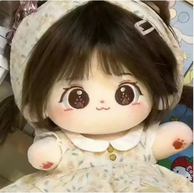 20cm Miao Girl Plush Doll Soft Stuffed Idol Toy DIY Dress Up Change Clothes Gift