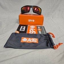 Spy Optics Rebar Matte Black Happy Bronze Red Spectra Mirror Sunglasses DISPLAY