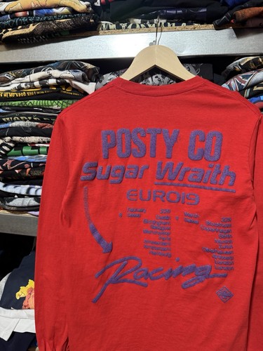 Post Malone Sugar Wraith Euro Tour 2019 Longsleeve Red Men’s T-Shirt Size S - Picture 4 of 7