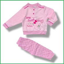 Pigiama da Bambina Lungo Invernale Cotone Felpato 9 12 24 30 Mesi per Bimba