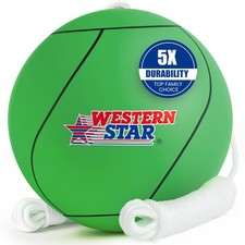 Soft Touch Tetherball and Rope Set - Multi Colored Tetherball with 2 Reinforc...